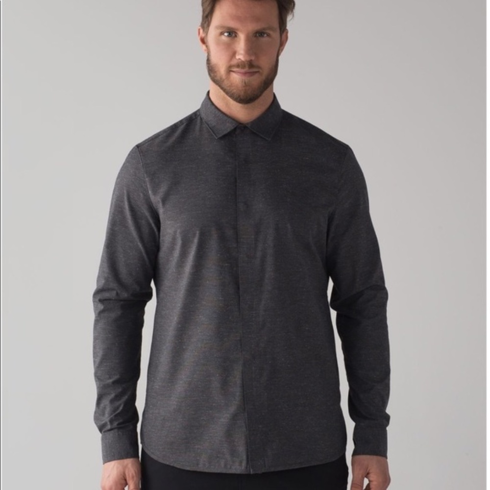 Lululemon Mens City Slate Snap Button-down Shirt Medium